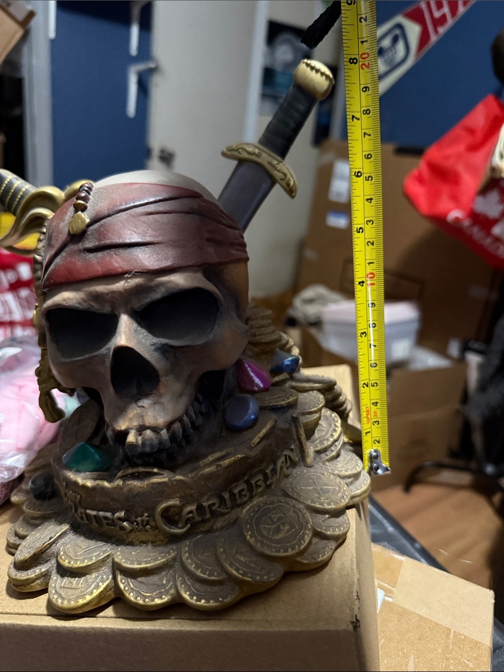 Pirates of the Caribbean Skull Bank with Swords and Gems - Brown & Gold - Picture 5 of 9